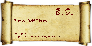 Buro Dókus névjegykártya